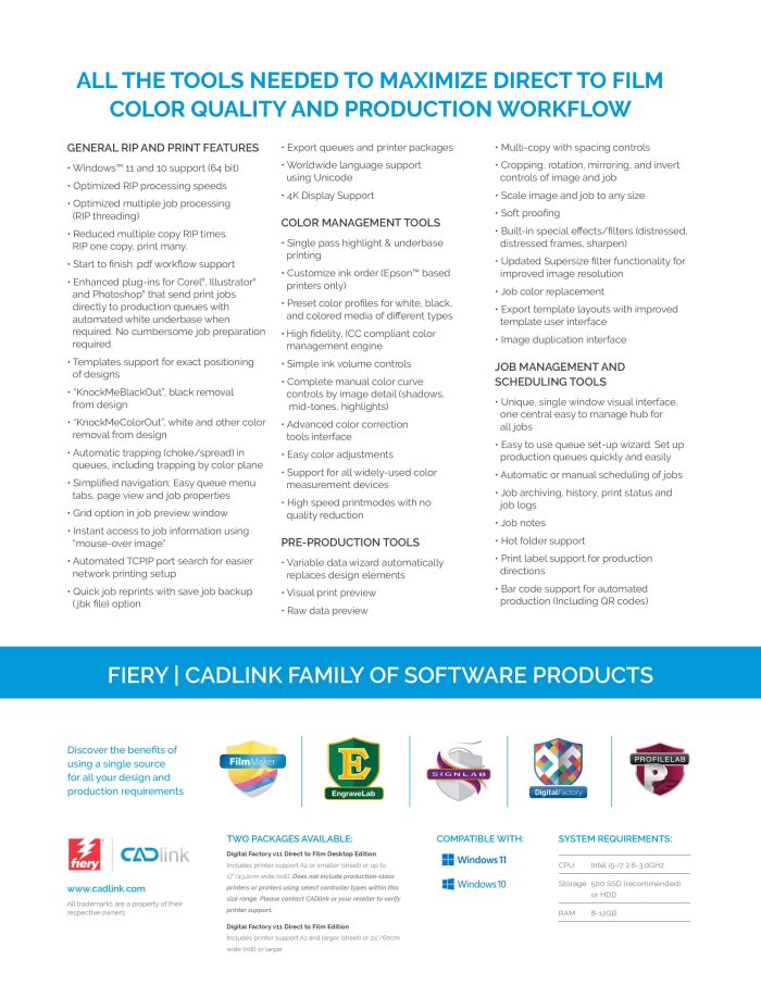 Fiery DigitalFactory 11 for Wide Format DTF - Image 3